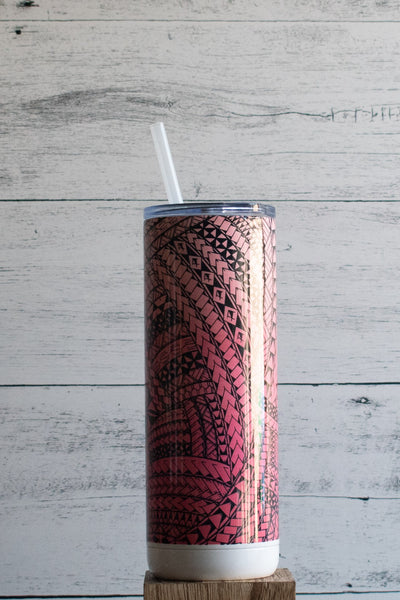 PINK Tribal tumbler - 20CUP017