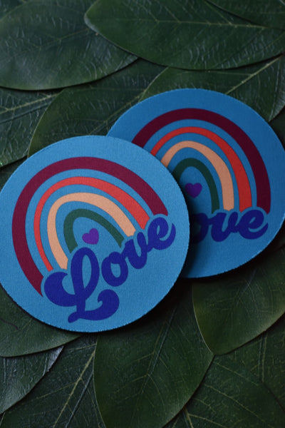 Rainbow LOVE coaster