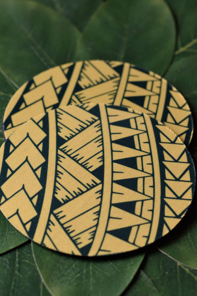 Yellow Tribal Coaster