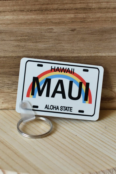 Aloha State License Plate Keychains