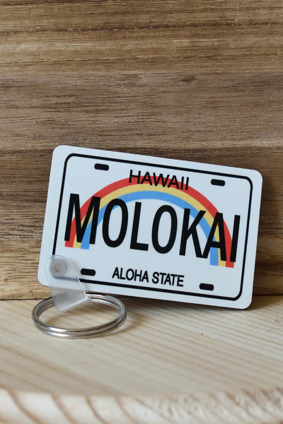 Aloha State License Plate Keychains