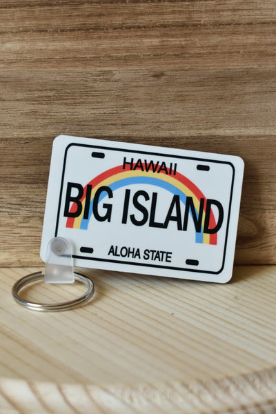 Aloha State License Plate Keychains